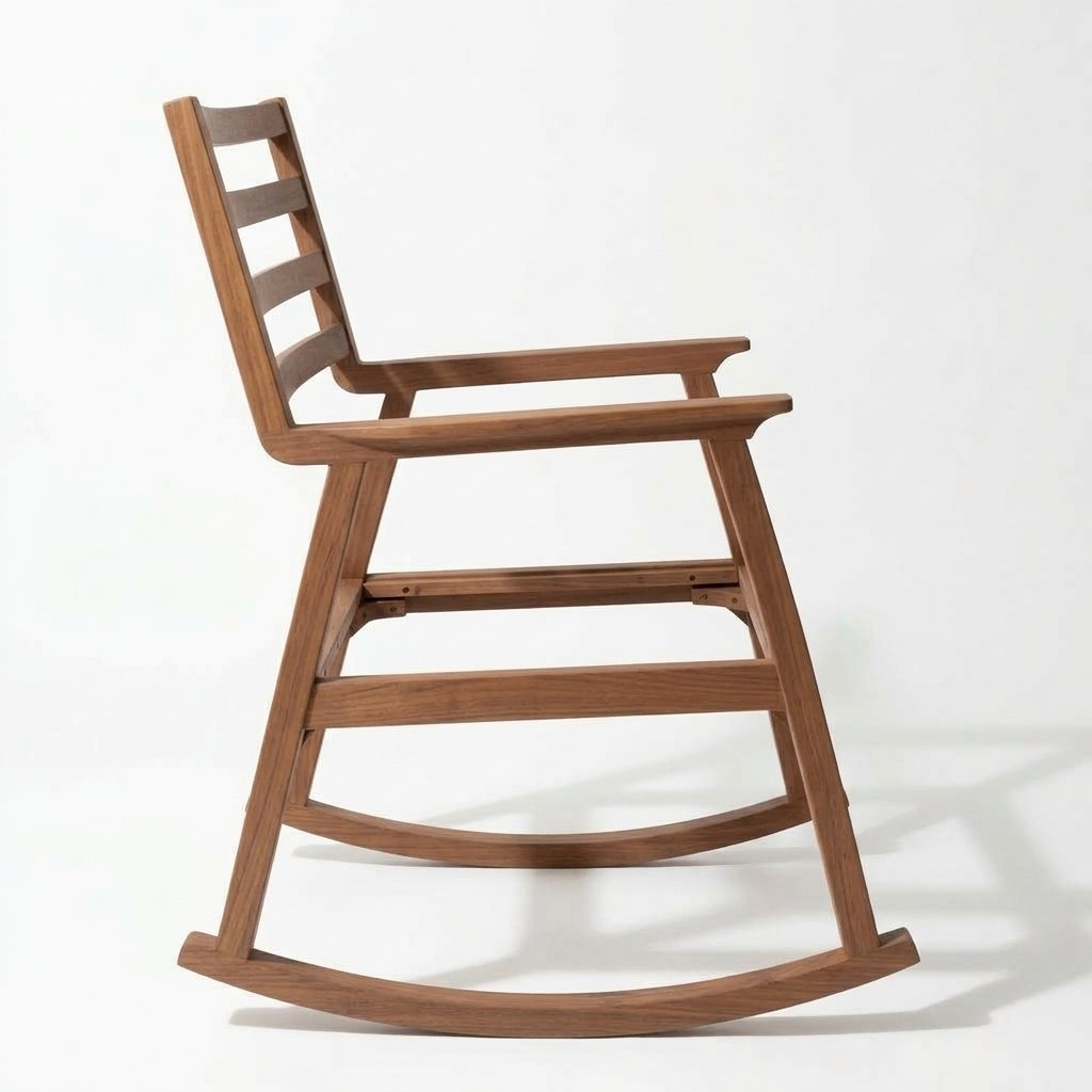 Modern Wooden Armchair - Image 4