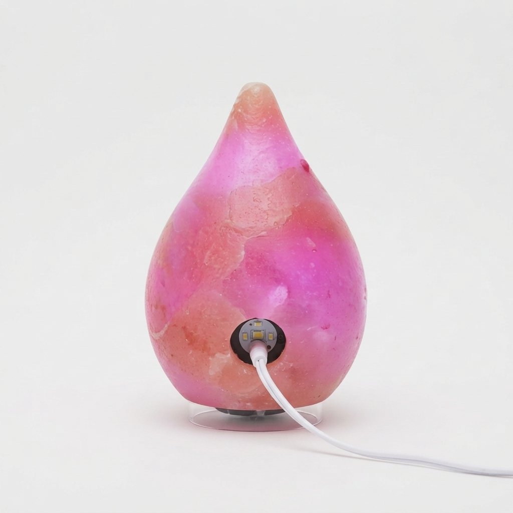 Himalayan Pink Salt Teardrop LED Lamp - Image 3