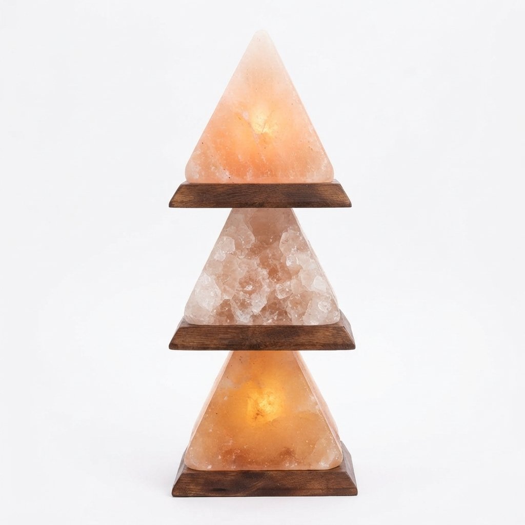 Himalayan Salt Pyramid Lamp Set - Image 2