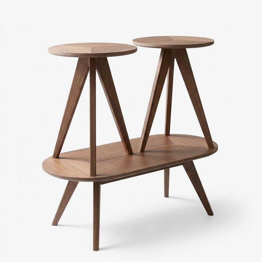 Modern Wooden Side Table - Image 3