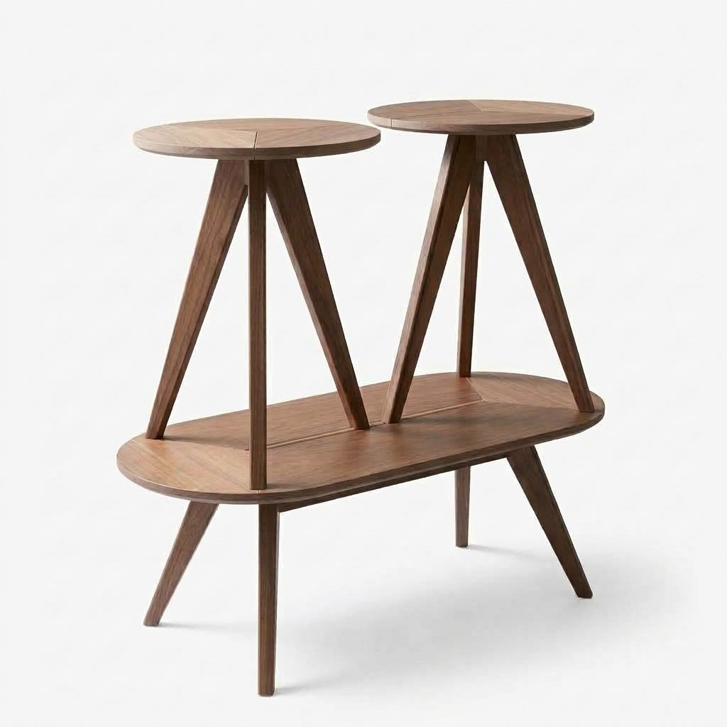 Modern Wooden Side Table - Image 2
