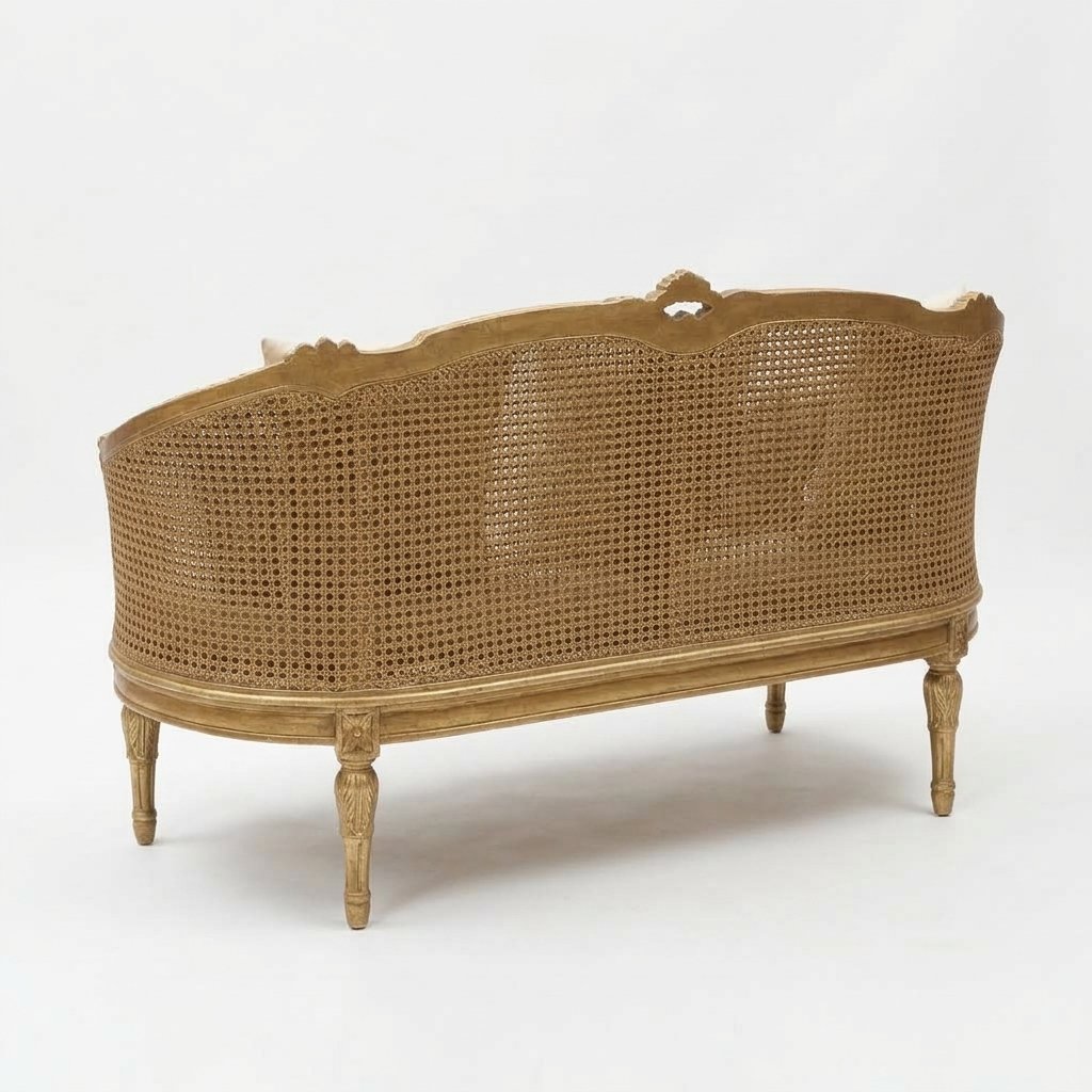 Classic Gold & Ivory Luxury Sofa - Image 4