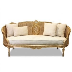 Classic Gold & Ivory Luxury Sofa