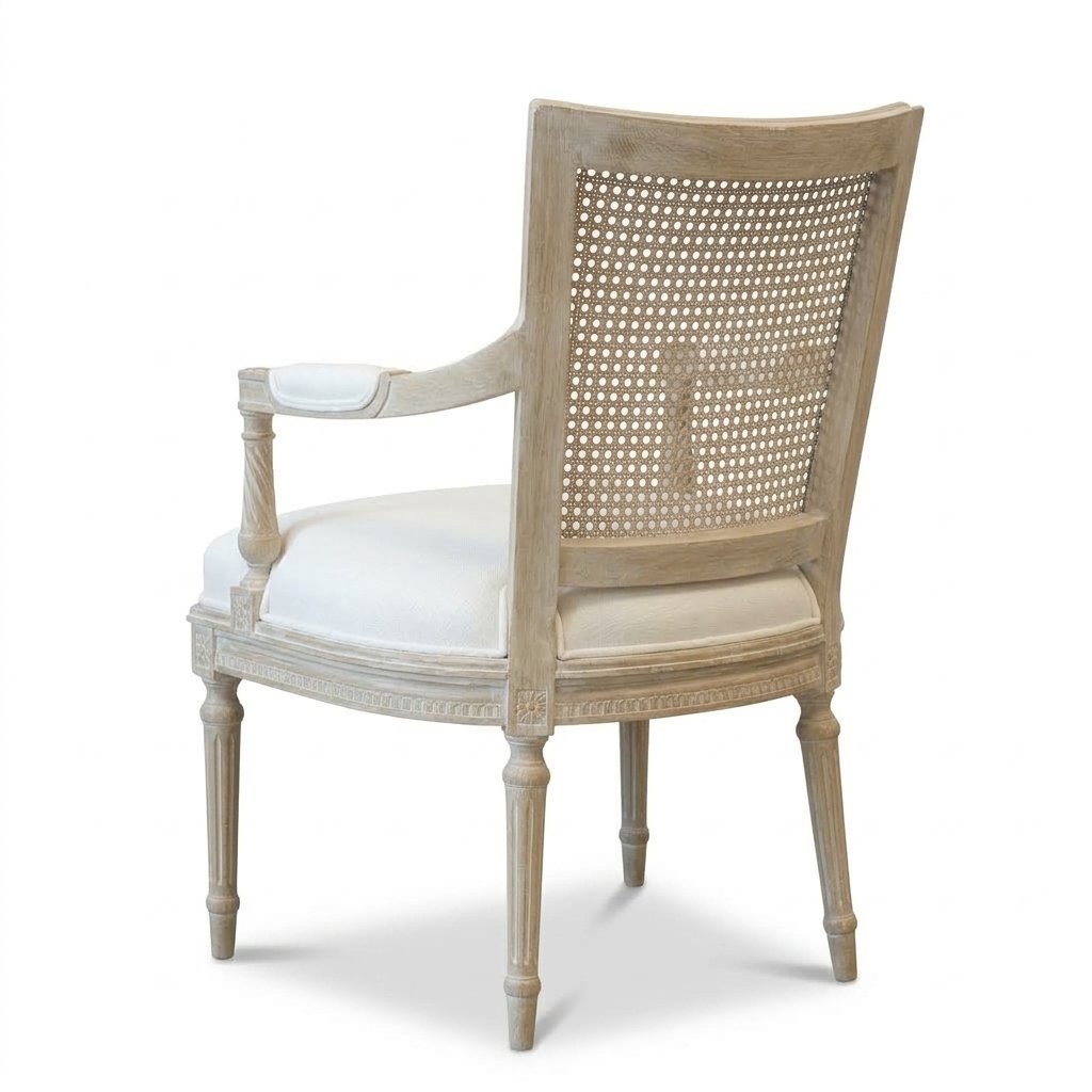 Elegant White Wooden Chair - Image 3