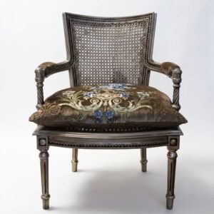 Royal Patterned Wooden Armchair