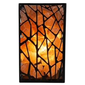 Modern Wooden Basket Himalayan Salt Lamp