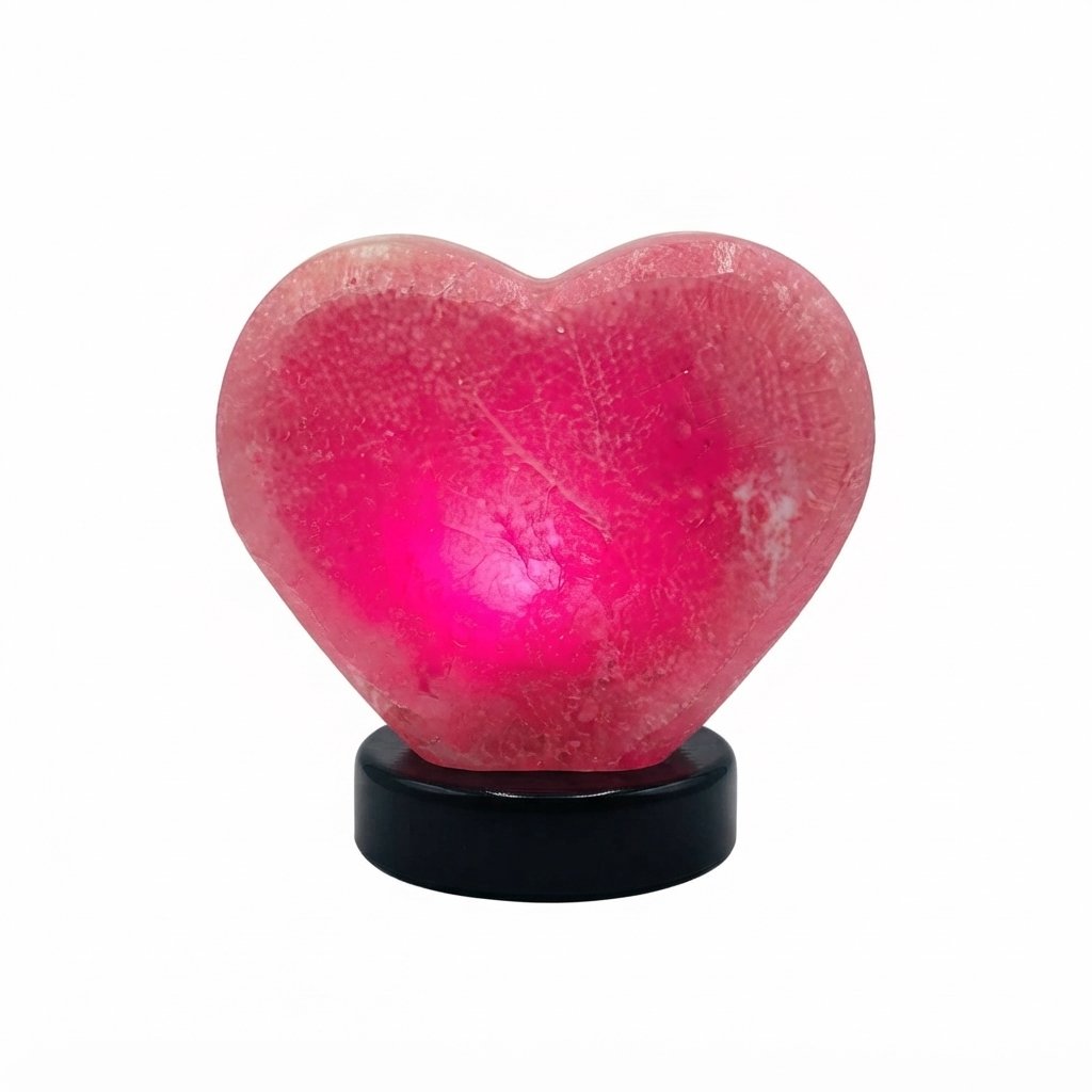 Himalayan Pink Salt Heart LED Lamp
