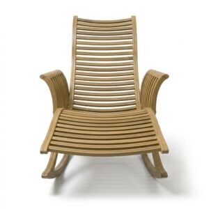 Wooden Slatted Lounge Chair
