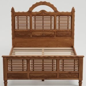 Classic Wooden Panel Bed